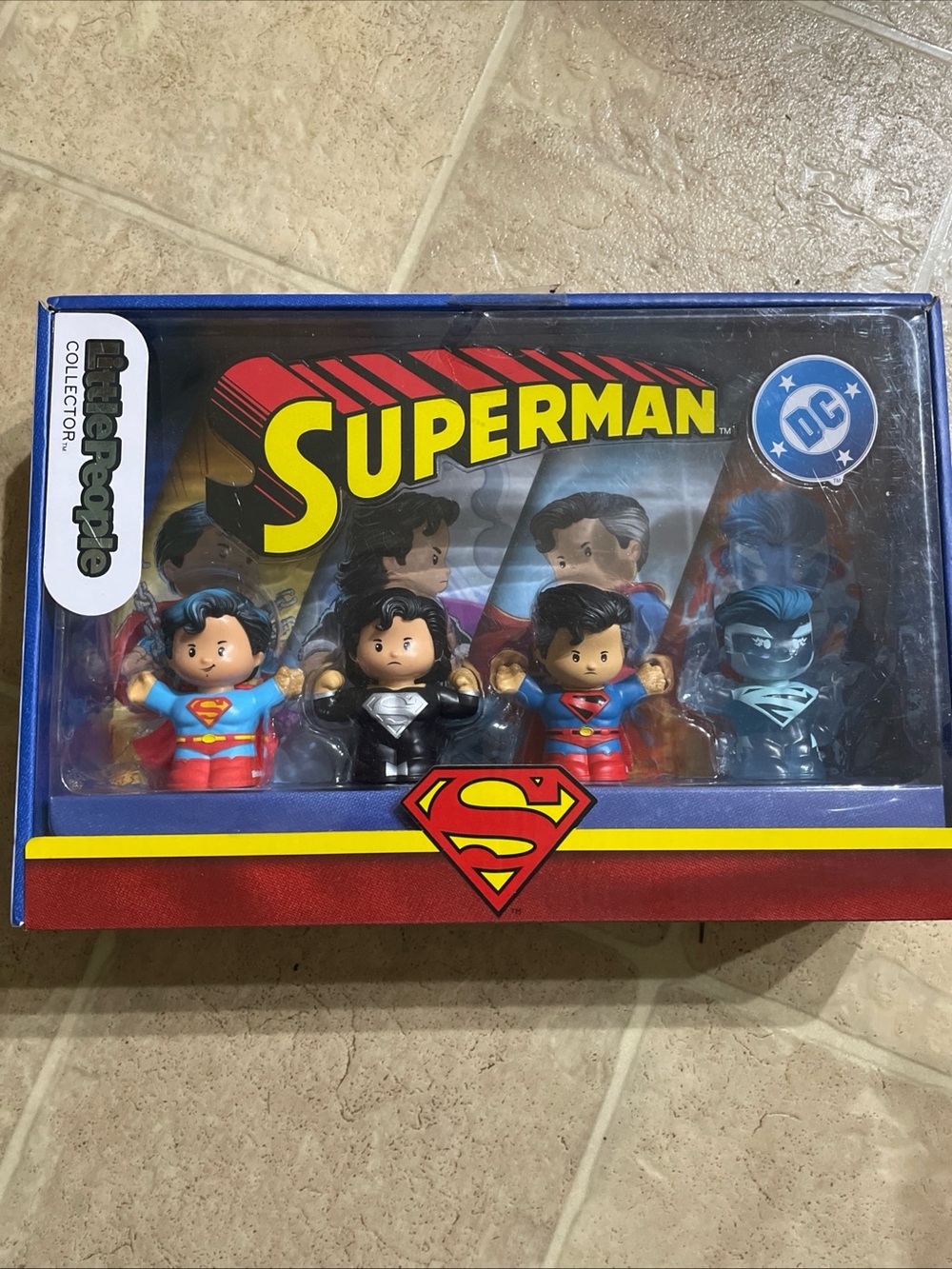 Superman 5-Figure Collectible Set - DC Licensed - Red, Blue, Black, Silver